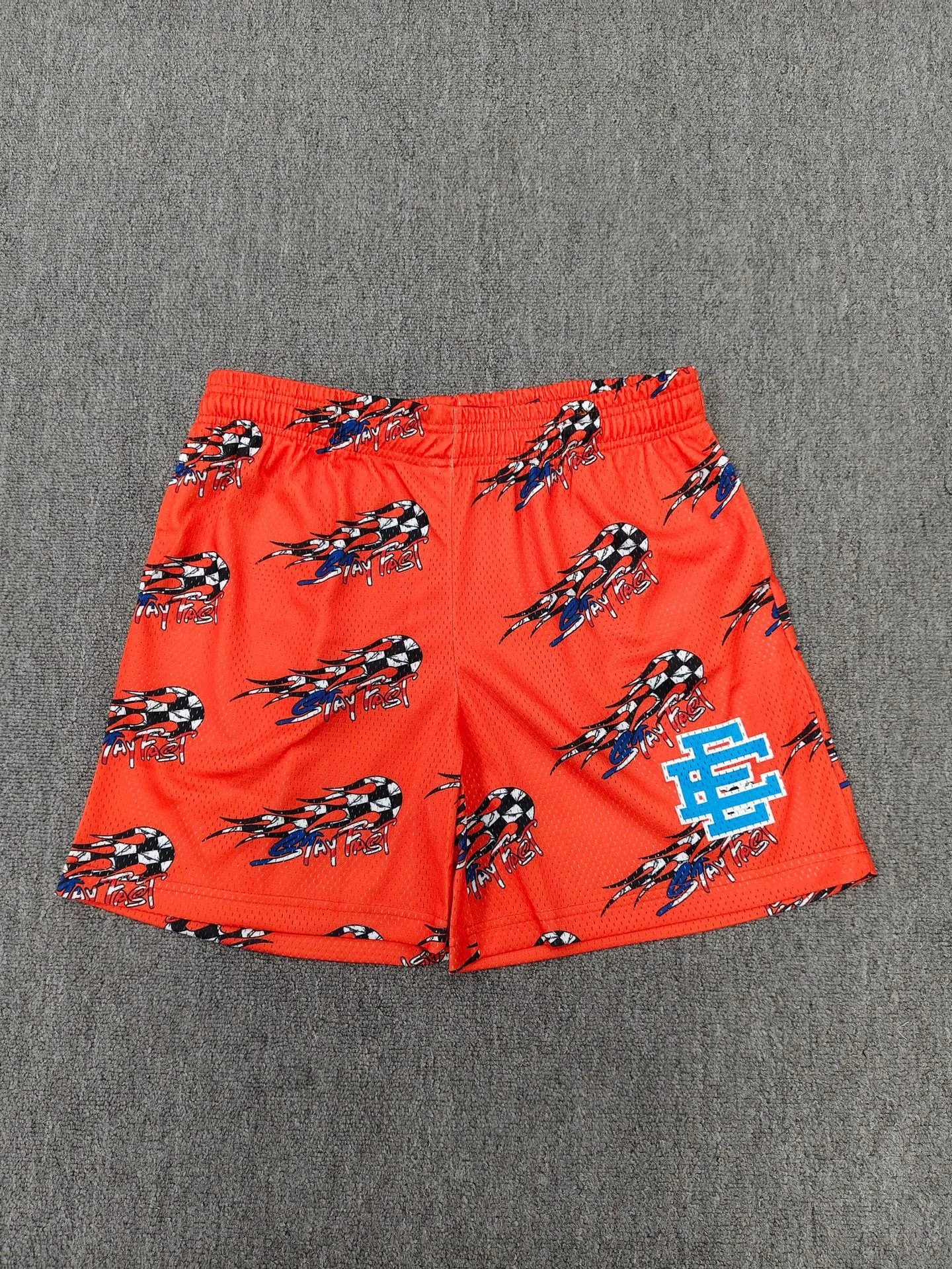 Design Monogram Print Logo Shorts Beige Shorts - 7