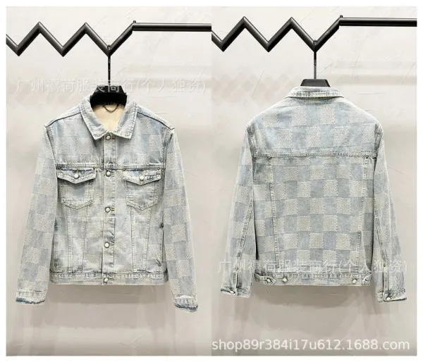 Design Riveted Denim Jacket Black Streetwear - 14