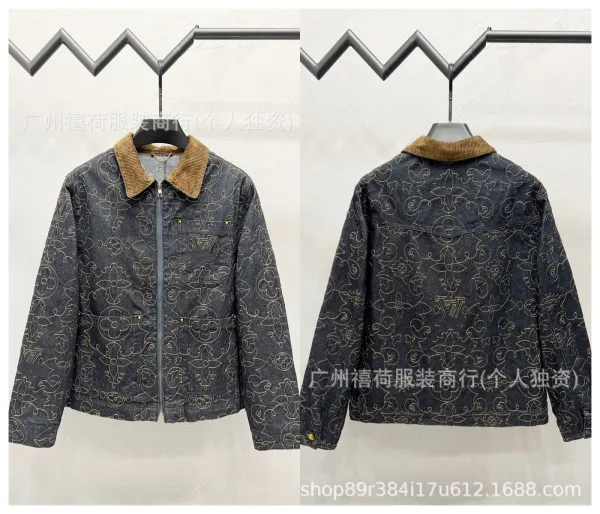 Design Riveted Denim Jacket Black Streetwear - 28