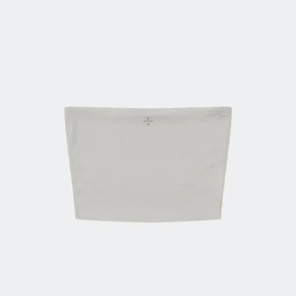 Design Minimalist Cross Logo Tube Top Gray Vest Top - 1