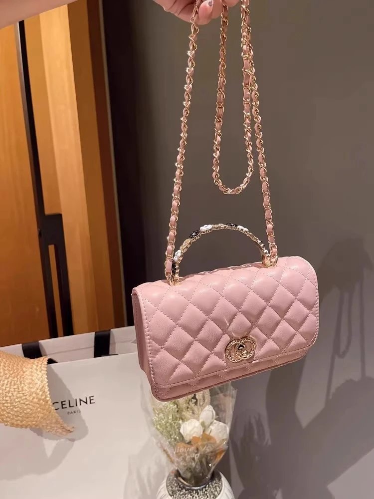 Chanel Mini Flap Bag with Pearl-Embellished Handle in Ivory Handbags - 16