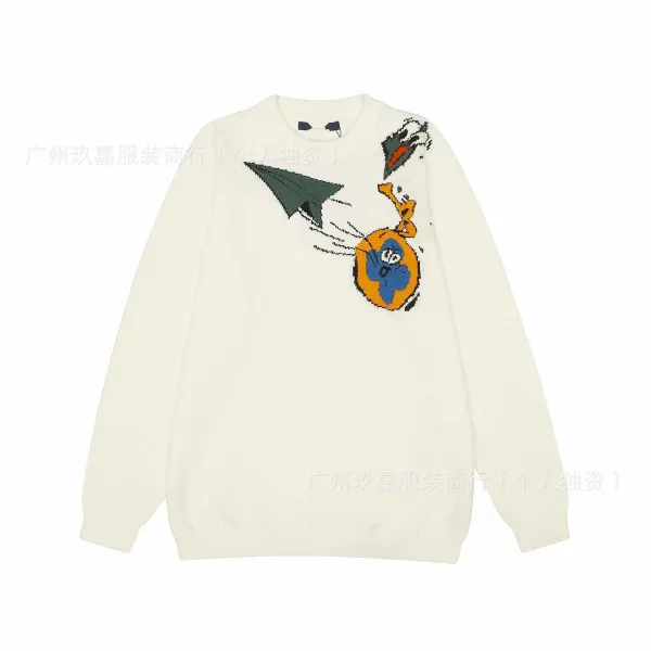 Fendi FF Logo Intarsia Knit Sweater Black and Gray - 16