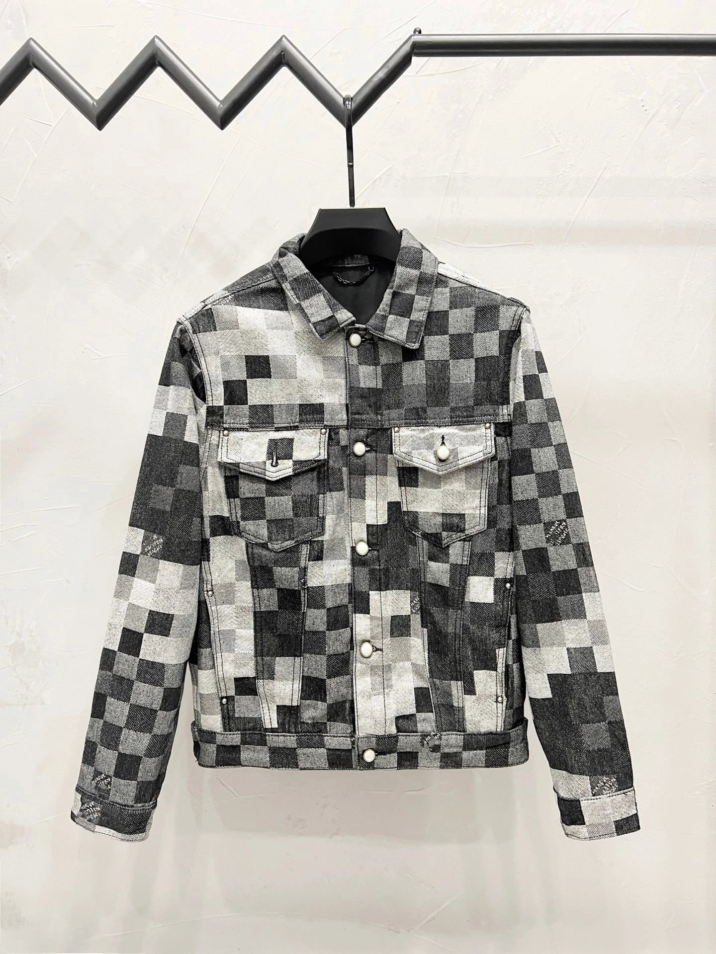 Design Patchwork Denim Jacket Light Blue Multicolor - 25