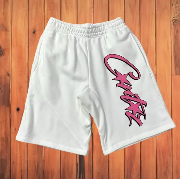 Design Script Logo Sweatshorts White Shorts - 1