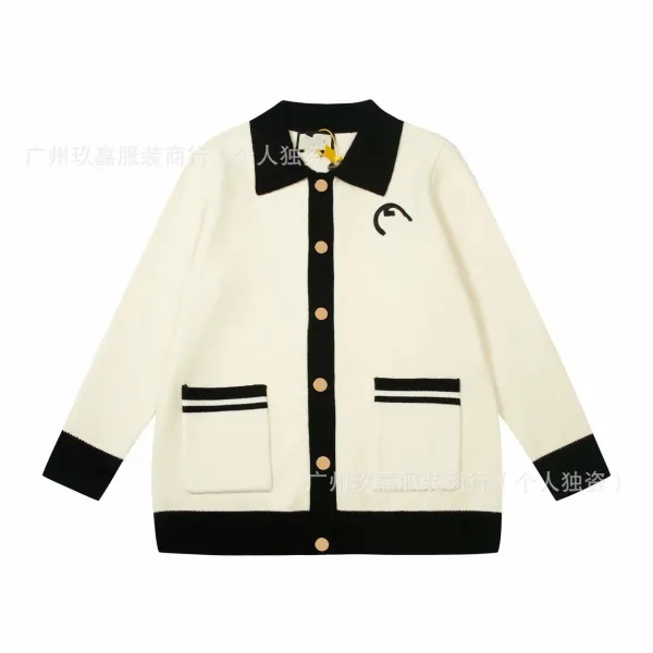 Fendi FF Logo Intarsia Knit Sweater Black and Gray - 28
