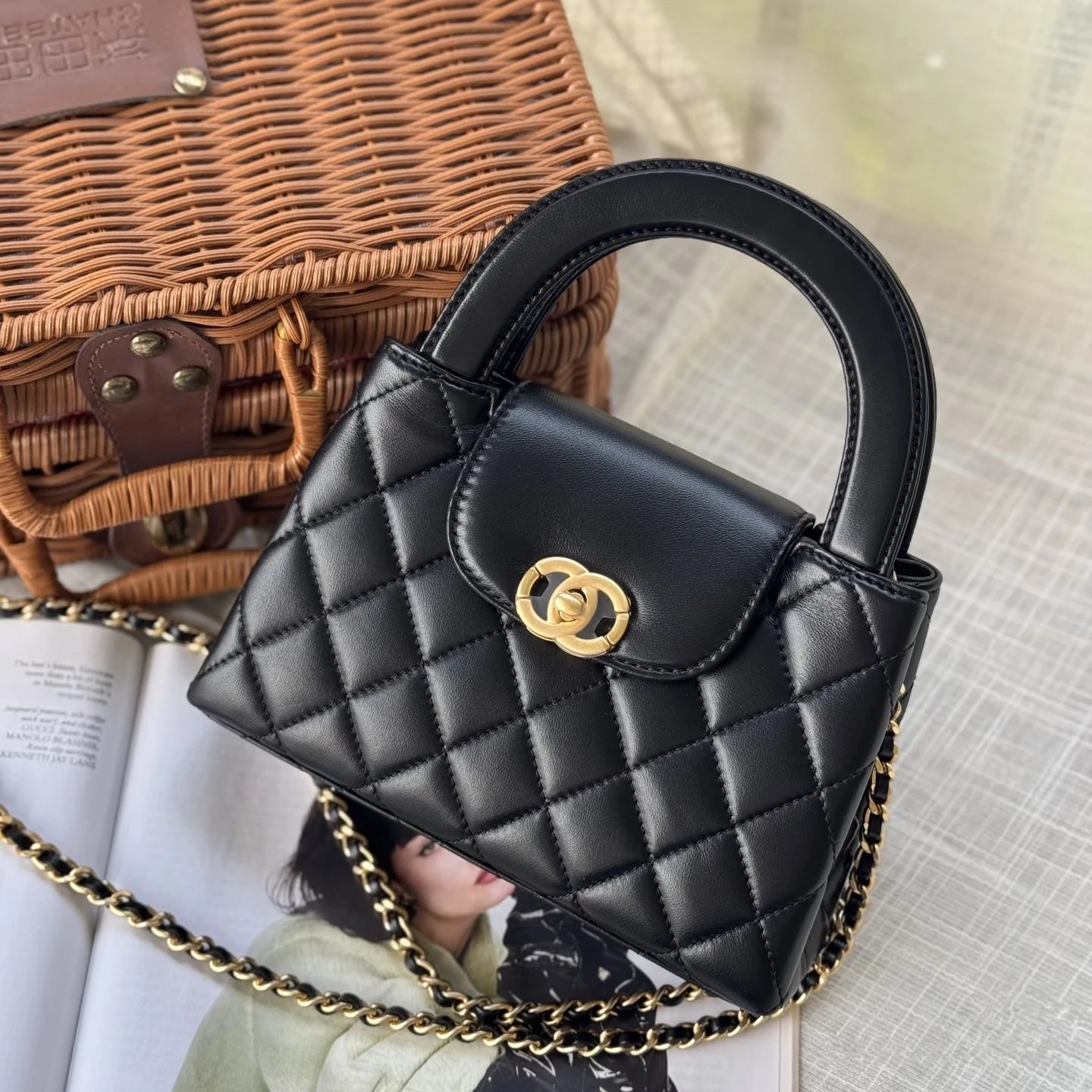 Chanel Mini Coco Handle Pink Quilted Leather Handbag - 9