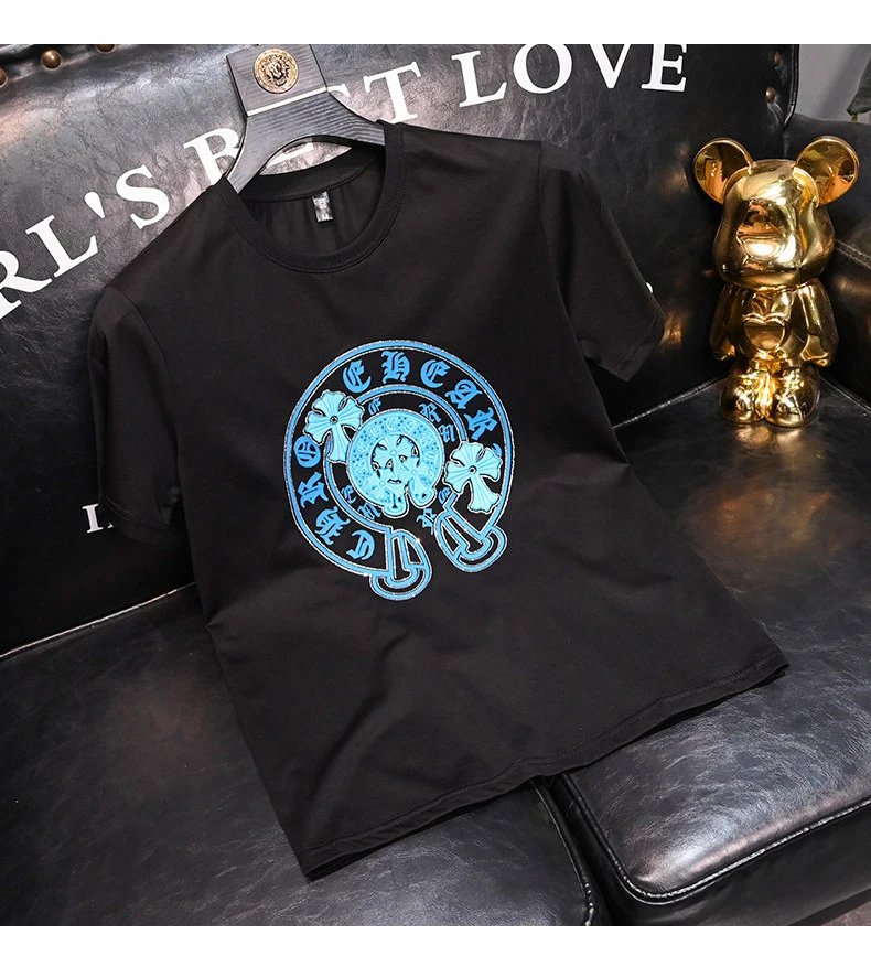 Chrome Hearts x Custom Skull Medallion Black T-Shirt - 7