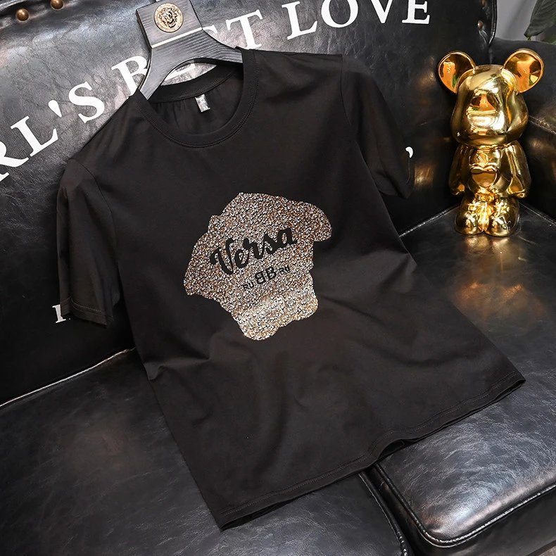 Versace Medusa Crystal-Embellished White T-Shirt - 2