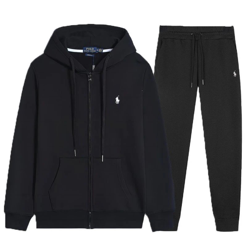 Polo Ralph Lauren Green Full-Zip Hoodie and Jogger Set Tracksuit - 9