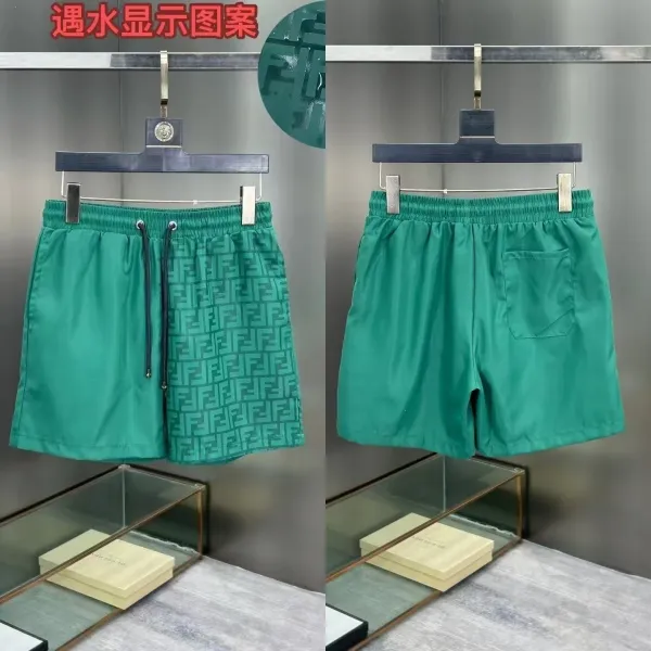 Fendi FF Logo Swim Shorts Green - 1