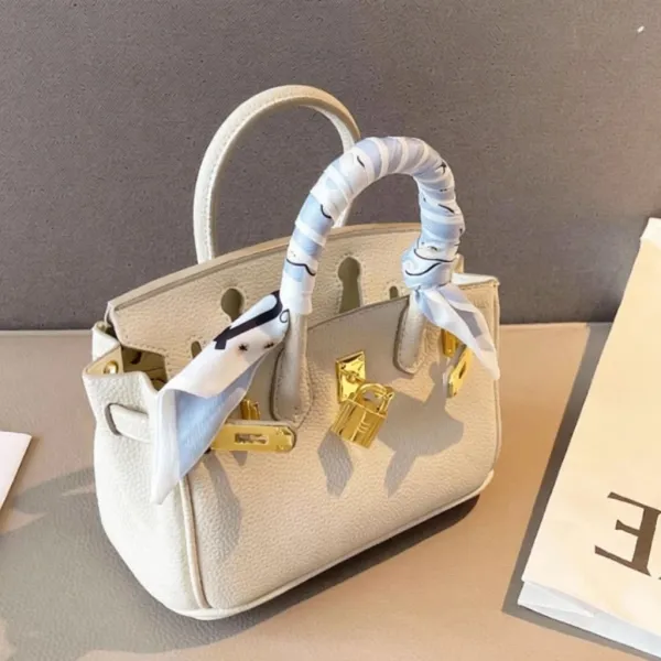 Hermès Birkin Mini 20cm White Togo Leather with Gold Hardware Handbag - 1