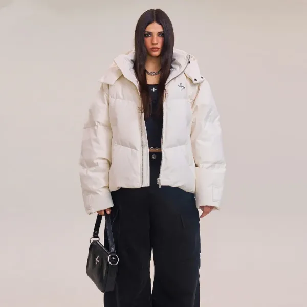 Design Puffer Jacket Navy Blue Down Jacket - 12