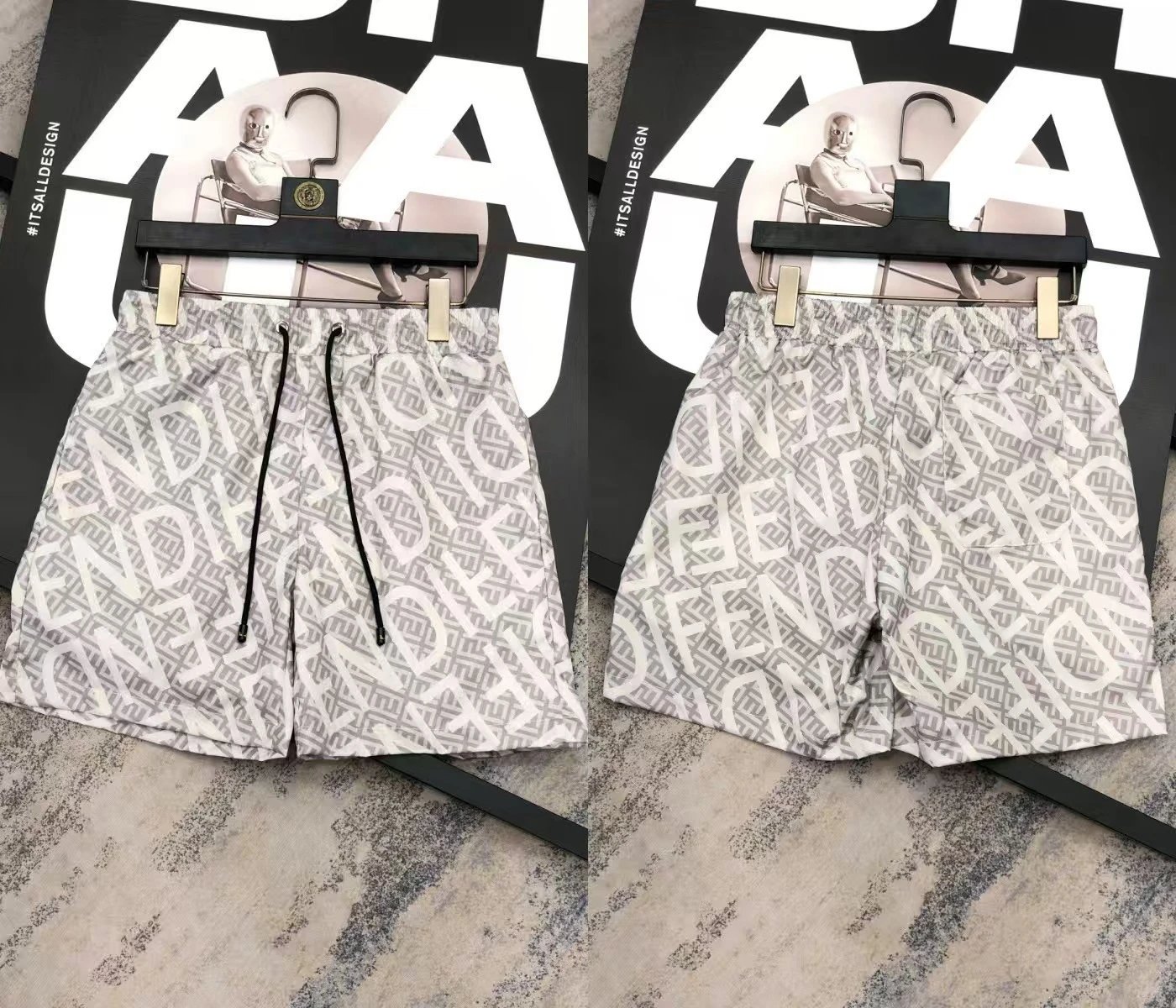 Fendi FF Logo Swim Shorts White - 20