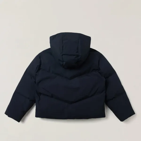 Design Puffer Jacket Navy Blue Down Jacket - 6