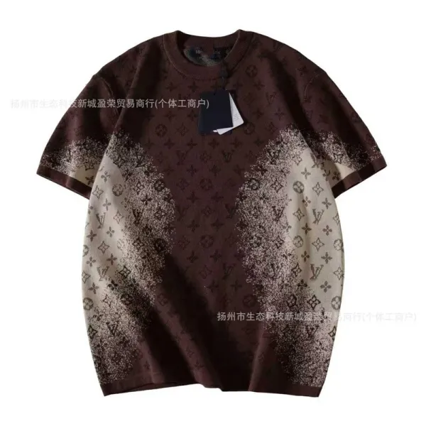 Louis Vuitton Monogram Gradient Knit T-Shirt Brown - 1