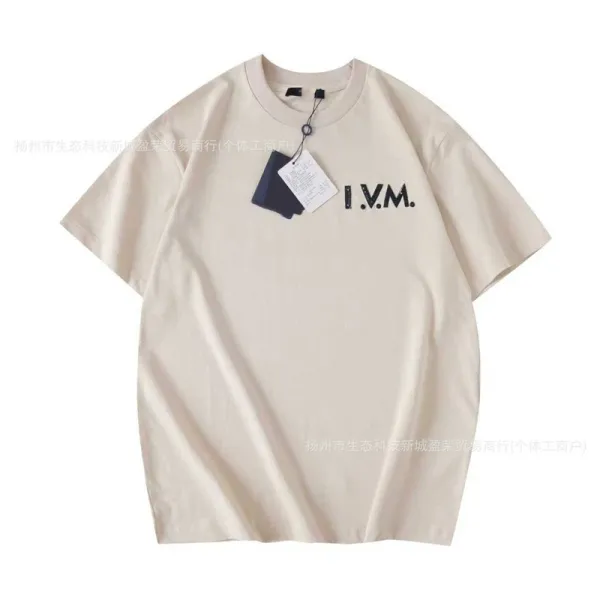Design I.V.M. Logo Graphic Beige T-Shirt - 1