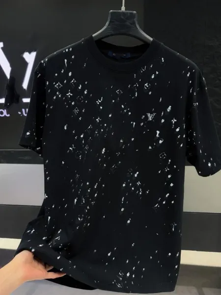 Louis Vuitton Embroidered Monogram T-Shirt Black - 18