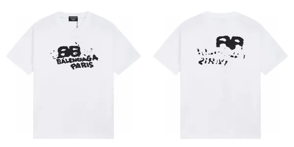 Balenciaga Distorted Logo Black T-Shirt - 8