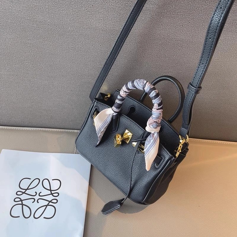Loewe Puzzle Mini Black Leather Handbag with Gold Hardware - 36