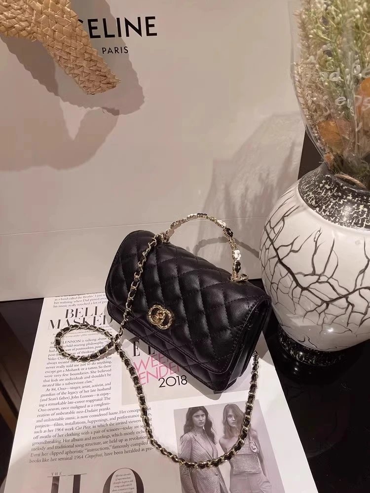 Chanel Mini Flap Bag with Pearl-Embellished Handle in Ivory Handbags - 27