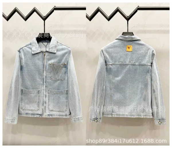 Design Riveted Denim Jacket Black Streetwear - 25