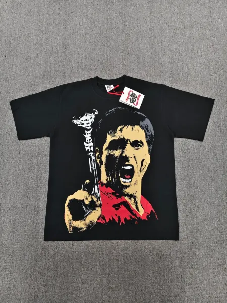 Design Scarface Graphic Print Black T-Shirt - 1