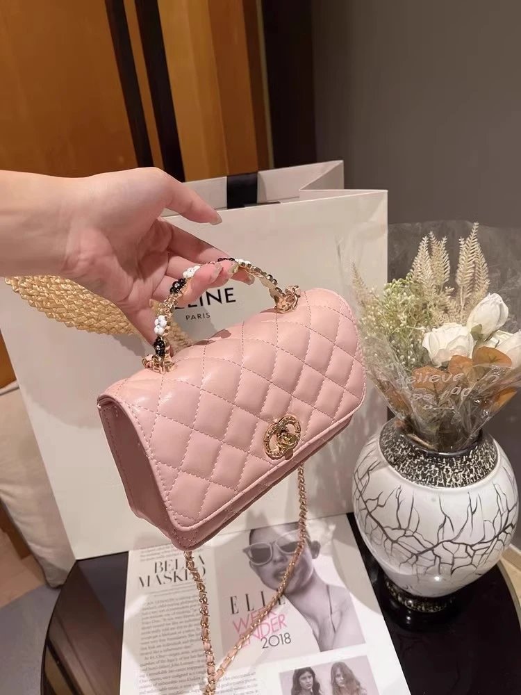 Chanel Mini Flap Bag with Pearl-Embellished Handle in Ivory Handbags - 17