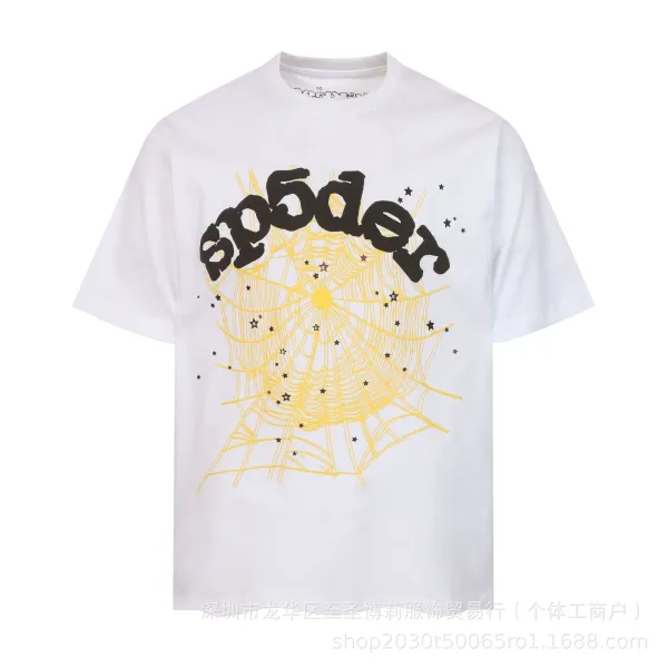 SP5DER Spider Web Graphic T-Shirt Black - 39