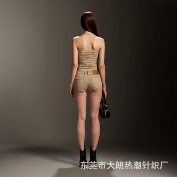 Design Tube Top Beige Activewear - 9
