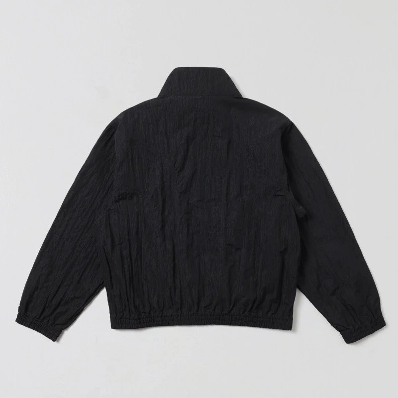 SMF SMFK Crinkle Texture Zip-Up Jacket Black Outerwear - 6