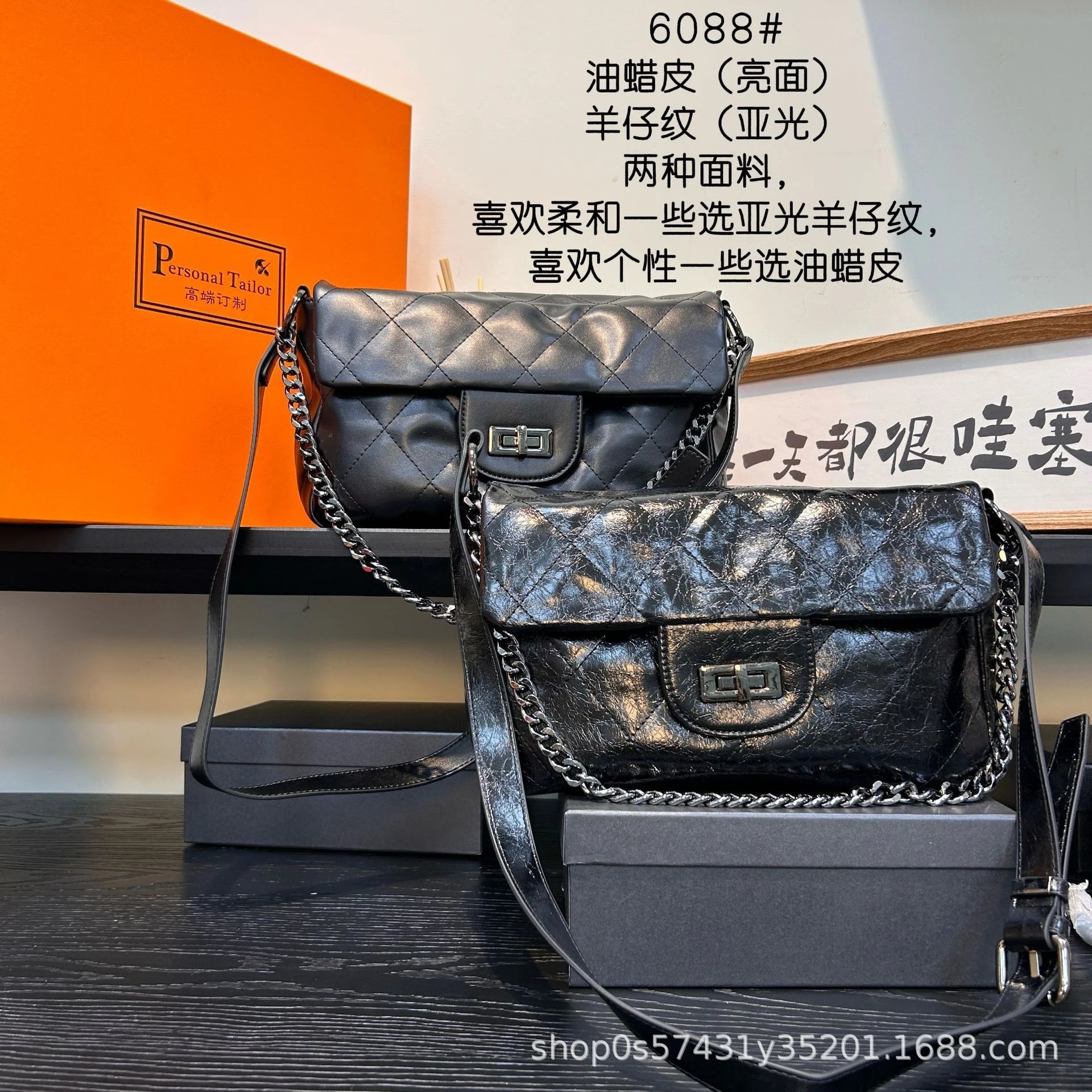 2026新款复古高质感气质菱格小方包女高级感小众轻奢单肩斜挎包