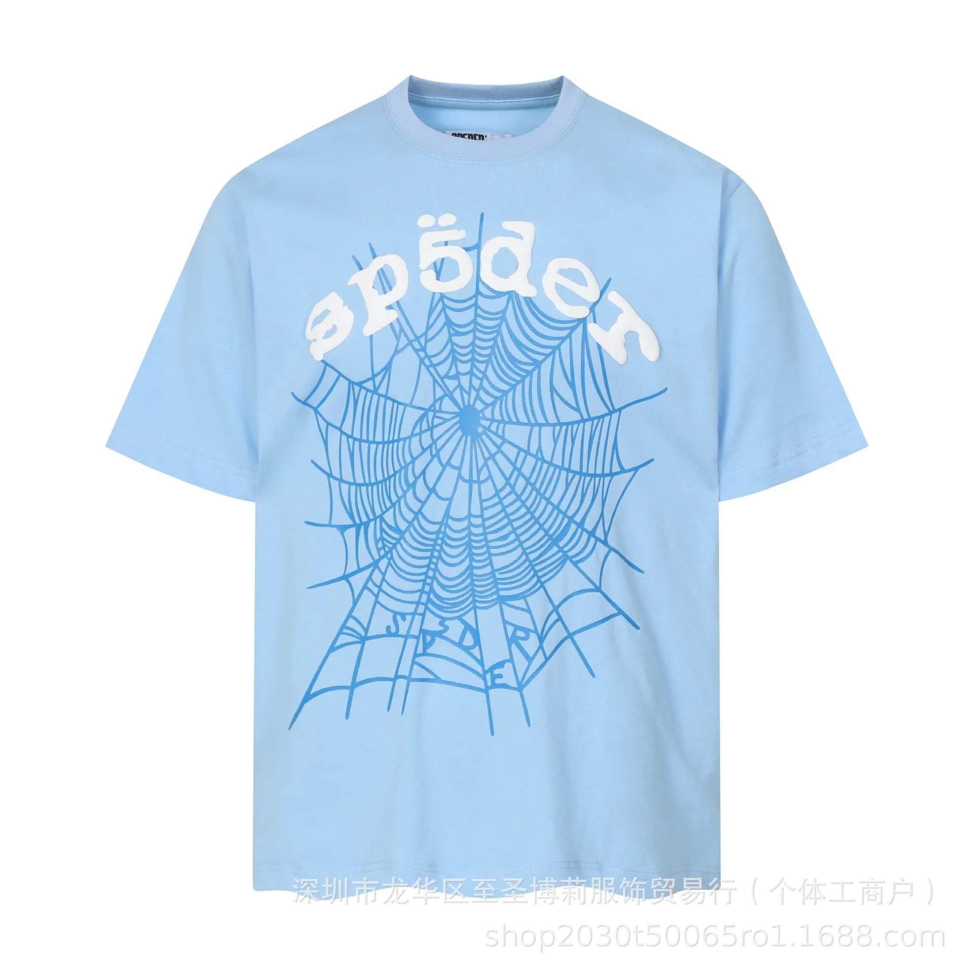 Spöder Spider Web Graphic T-Shirt Light Blue