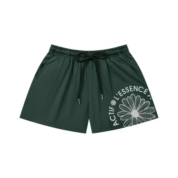 Design Actif L'Essence Daisy Print Drawstring Shorts Blue Shorts - 12