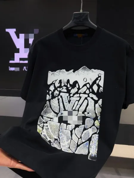 Louis Vuitton Embroidered Monogram T-Shirt Black - 13