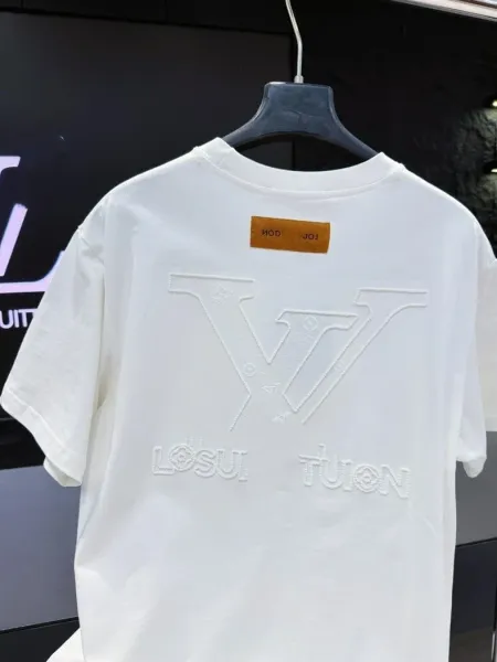 Louis Vuitton Embroidered Monogram T-Shirt Black - 20