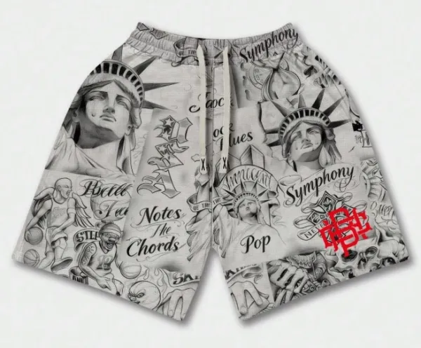 Design Custom Tattoo-Print Shorts Multicolor Shorts - 1