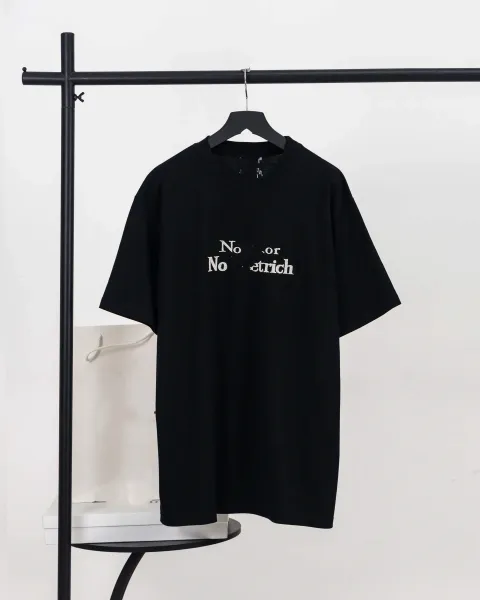 Design No or No Strich Black Oversized T-Shirt Tops.t Shirts - 1