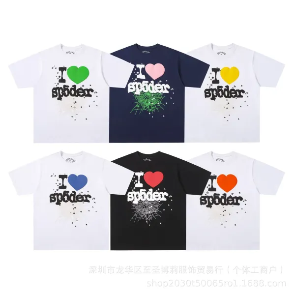 SP5DER Spider Web Graphic T-Shirt Black - 3