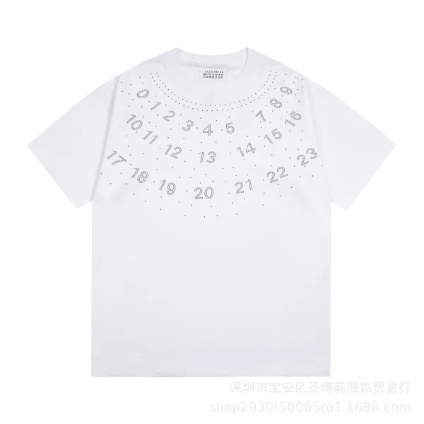 Maison Margiela Numbered Logo Beige T-Shirt - 32