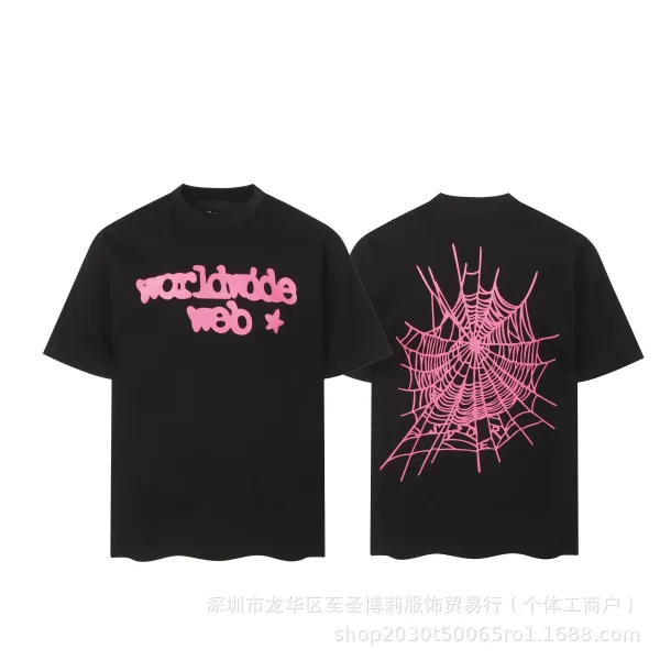 SP5DER Spider Web Graphic T-Shirt Black - 12