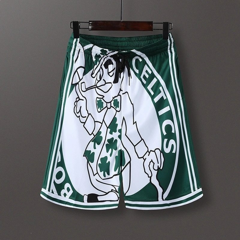 Boston Celtics Mascot Graphic Shorts Green / White