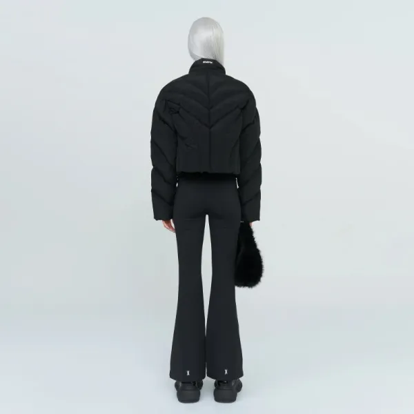 Design Quilted Cropped Puffer Jacket Light Gray Outerwear.jacket - 9