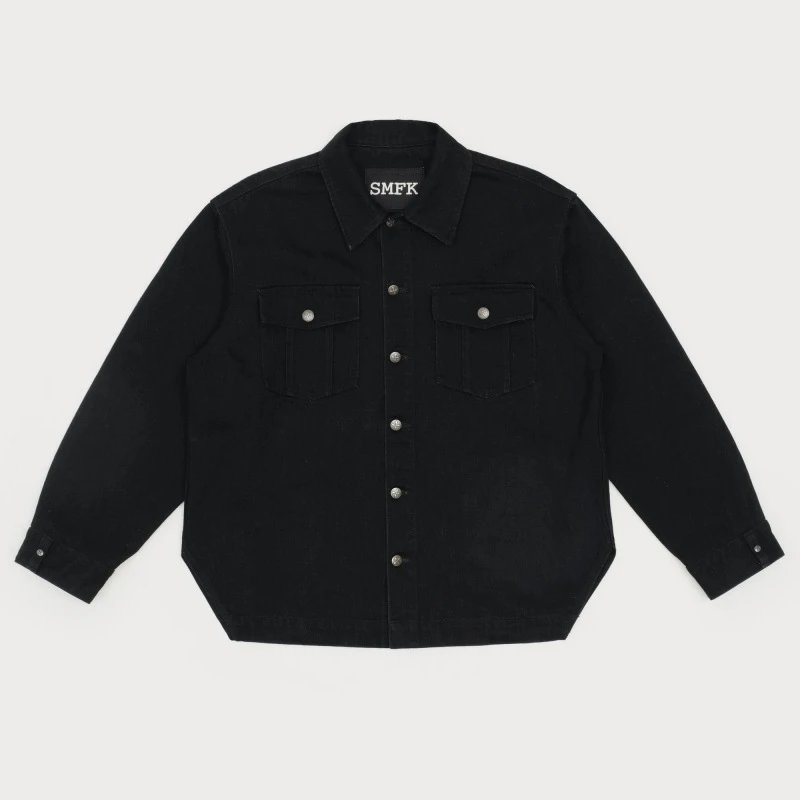 SMF Black Denim Shirt Jacket