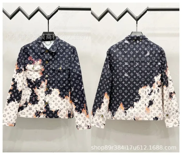 Design Riveted Denim Jacket Black Streetwear - 18
