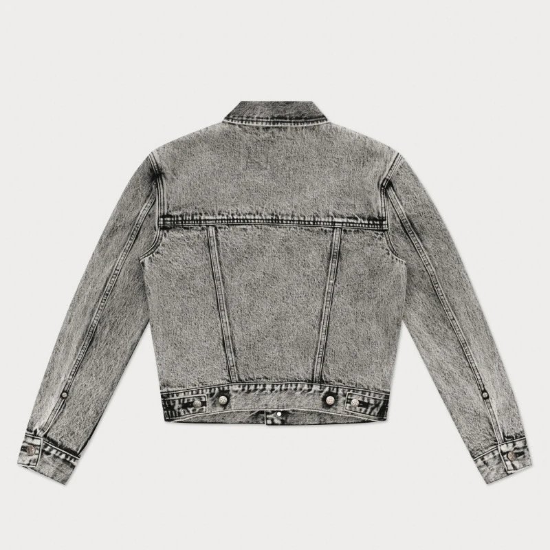 SMF Acid Wash Cropped Denim Jacket - 12