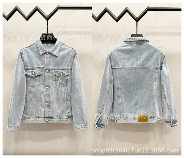Design Riveted Denim Jacket Black Streetwear - 26