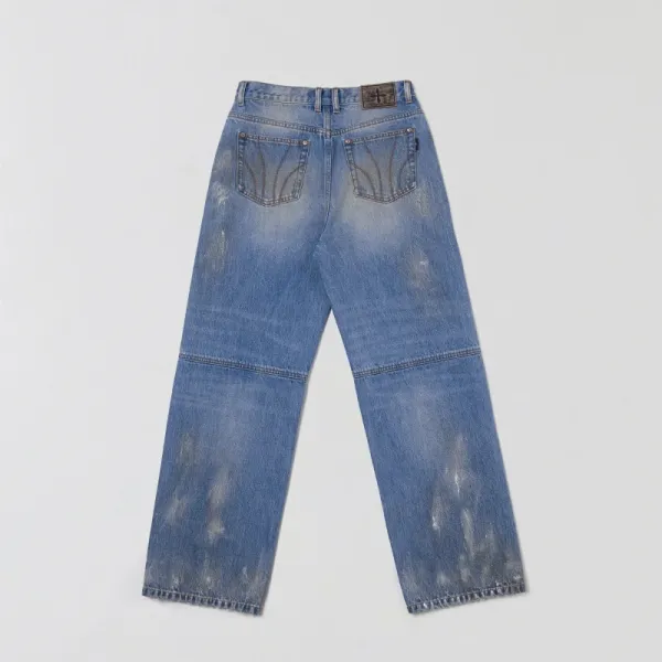 SMF SMFK Distressed Washed Blue Jeans - 9