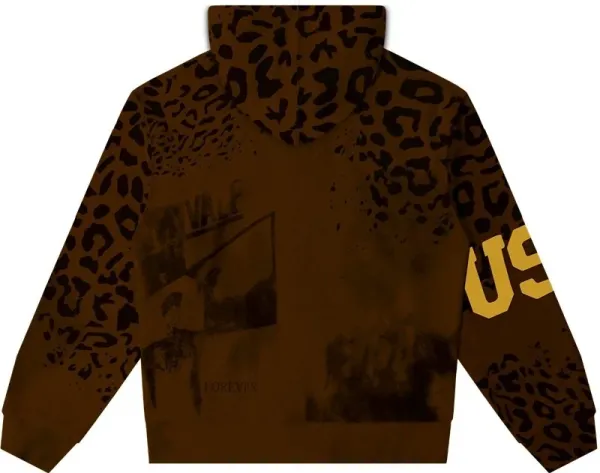 Design Vally Deves Leopard Print Zip-Up Hoodie Multicolor Hoodie - 7