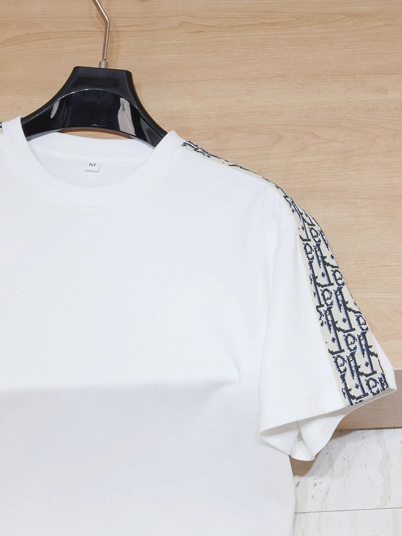 Dior Oblique Print Sleeve T-Shirt White - 39