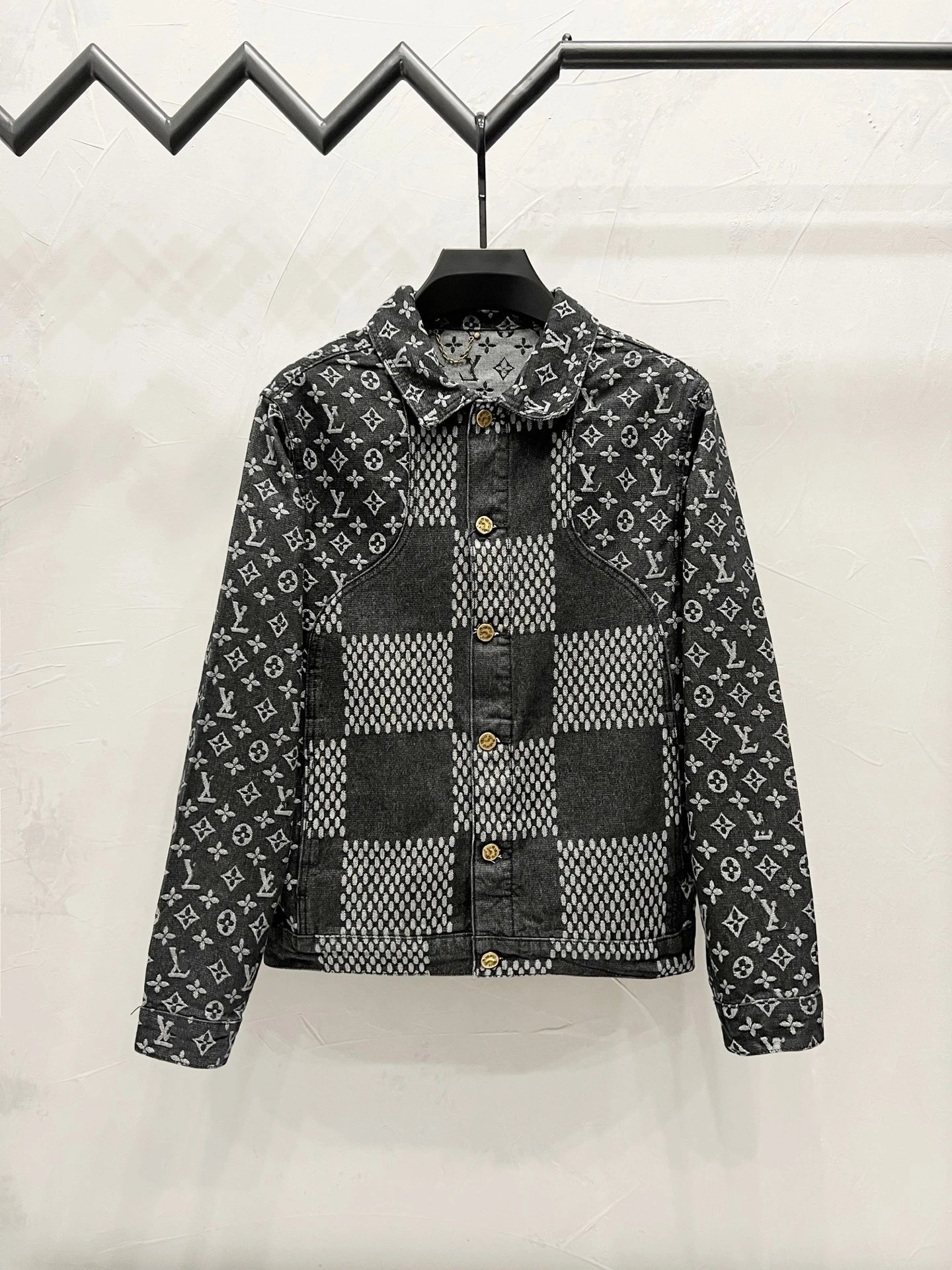 Design Patchwork Denim Jacket Light Blue Multicolor - 17